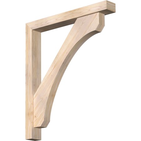 Ekena Millwork Legacy Block Smooth Bracket w/ Offset Brace, Douglas Fir, 5 1/2"W x 42"D x 48"H BKT0604X42X48LEC05SDF